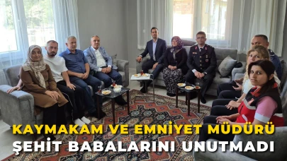 Kaymakam ve Emniyet Müdürü Şehit Babalarını Unutmadı