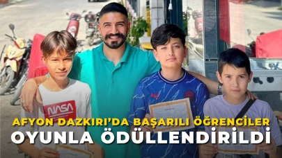 Afyon Dazkırı’da Başarılı Öğrenciler Oyunla Ödüllendirildi