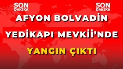 Afyon Bolvadin Yedikapı Mevkii’nde Yangın Çıktı