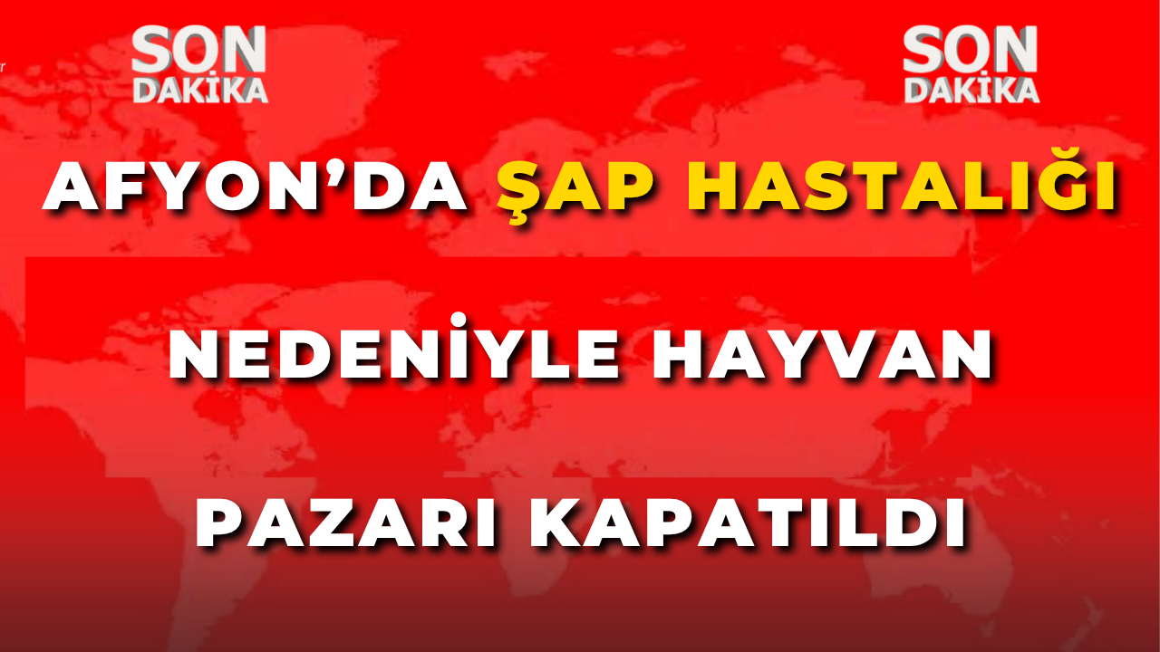 Afyonkarahisar’da Şap Hastalığı Nedeniyle Hayvan Pazarı Kapatıldı