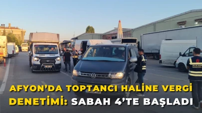 Afyon’da Toptancı Haline Vergi Denetimi: Sabah 4’te Başladı
