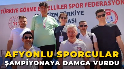 Afyonlu Sporcular Şampiyonaya Damga Vurdu