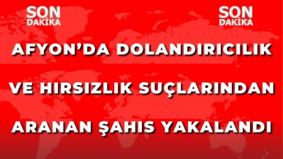 Afyon’da Dolandırıcılık ve Hırsızlık Suçlarından Aranan Şahıs Yakalandı