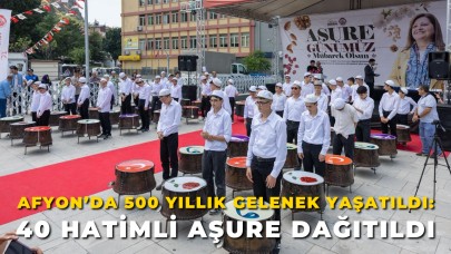 Afyon’da 500 Yıllık Gelenek Yaşatıldı: 40 Hatimli Aşure Dağıtıldı