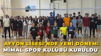 Afyon Lisesi’nde Yeni Dönem: MİMAL Spor Kulübü Kuruldu
