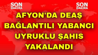 Afyonkarahisar’da DEAŞ Bağlantılı Yabancı Uyruklu Şahıs Yakalandı