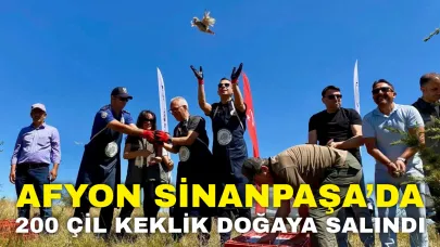 Afyon Sinanpaşa’da 200 Çil Keklik Doğaya Salındı