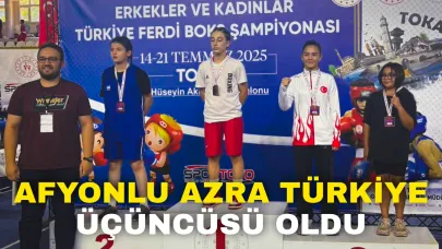Afyonlu Azra Türkiye Üçüncüsü Oldu