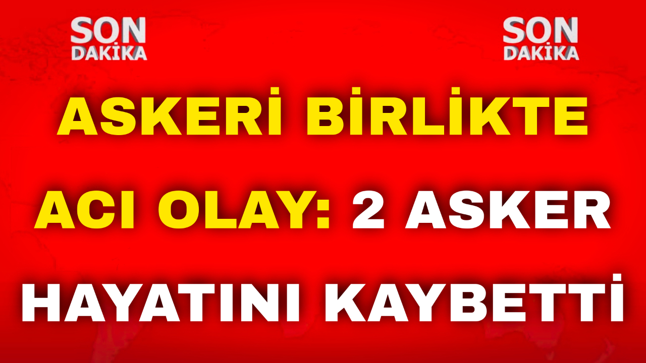 SonDakika- Askeri Birlikte Acı Olay: 2 Asker Hayatını Kaybetti