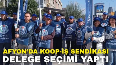 Afyon’da Koop-İş Sendikası Delege Seçimi Yaptı