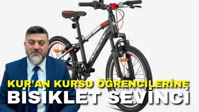 Kur’an Kursu Öğrencilerine Bisiklet Sevinci