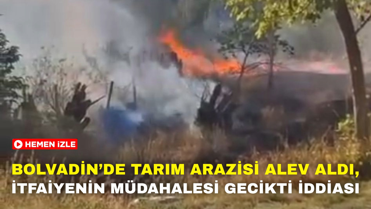 Bolvadin’de Tarım Arazisi Alev Aldı, İtfaiyenin Müdahalesi Gecikti İddiası