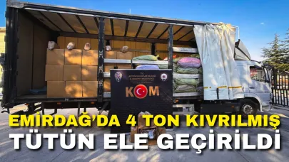 Afyon Emirdağ’da 4 Ton Kıvrılmış Tütün Ele Geçirildi