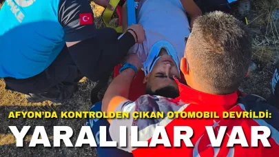 Afyon’da Kontrolden Çıkan Otomobil Devrildi: Yaralılar Var