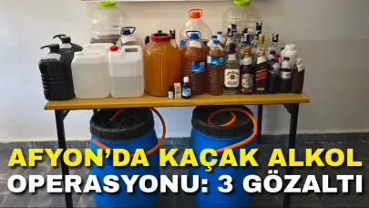 Afyonkarahisar’da Kaçak Alkol Operasyonu: 3 Gözaltı