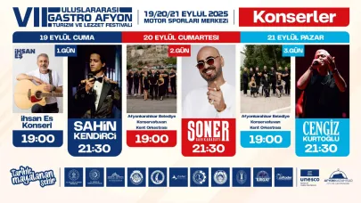 7. Uluslararası Gastro Afyon Turizm ve Lezzet Festivali Başlıyor