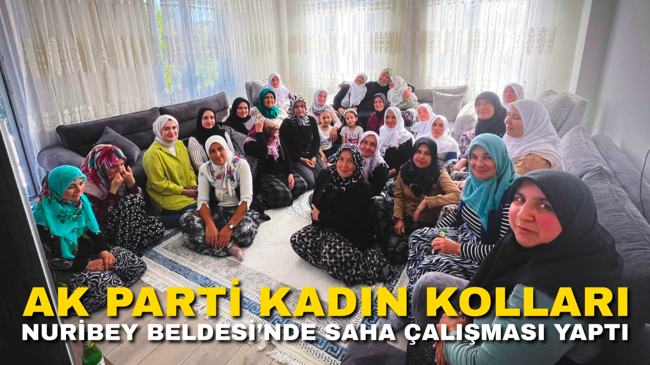 AK Parti Kadın Kolları Nuribey Beldesi’nde Saha Çalışması Yaptı