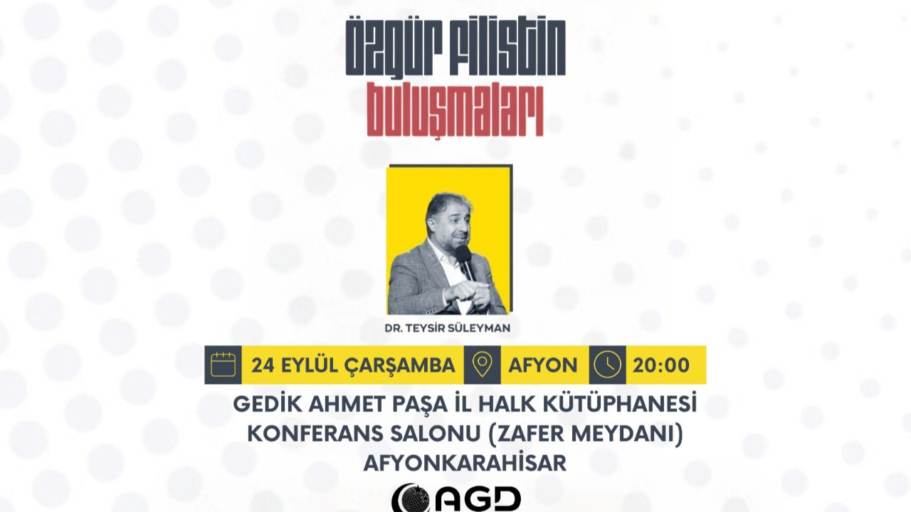 Hamas Yöneticisi Dr. Teysir Süleyman Afyon’a Geliyor