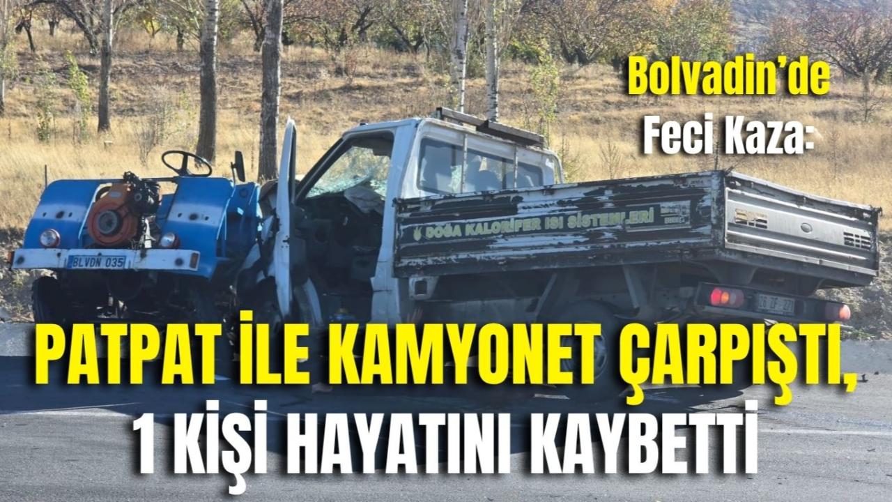 Afyon Bolvadin’de Feci Kaza: Patpat ile Kamyonet Çarpıştı, 1 Kişi Hayatını Kaybetti