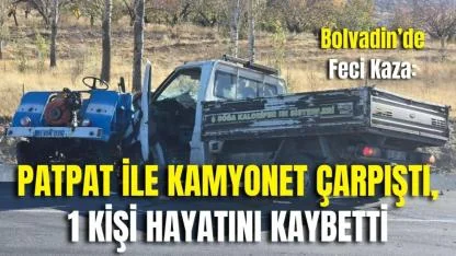 Afyon Bolvadin’de Feci Kaza: Patpat ile Kamyonet Çarpıştı, 1 Kişi Hayatını Kaybetti