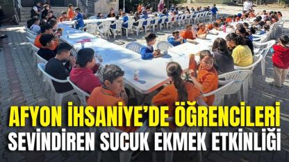 Afyon İhsaniye’de Öğrencileri Sevindiren Sucuk Ekmek Etkinliği