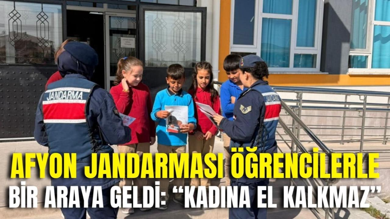 Afyon Jandarması Öğrencilerle Bir Araya Geldi: “Kadına El Kalkmaz”