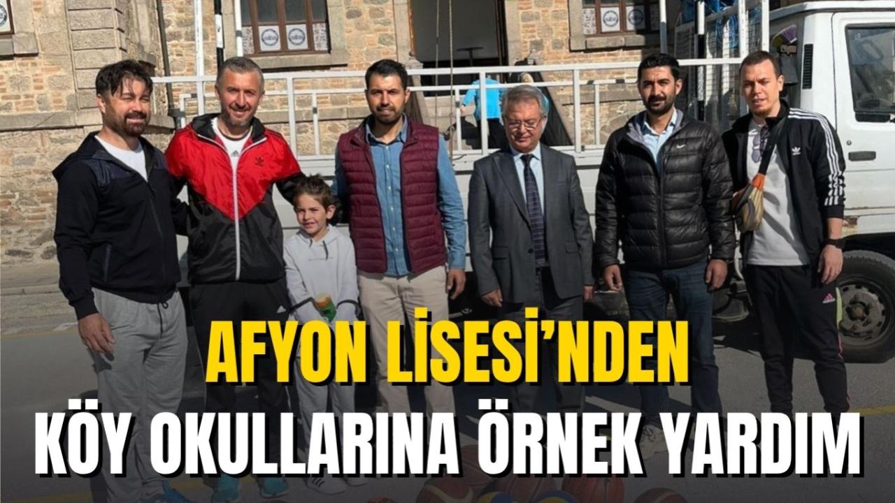 Afyon Lisesi’nden Köy Okullarına Örnek Yardım