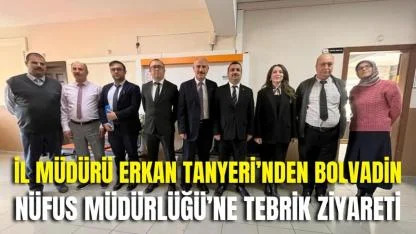 İl Müdürü Erkan Tanyeri’nden Bolvadin Nüfus Müdürlüğü’ne Tebrik Ziyareti