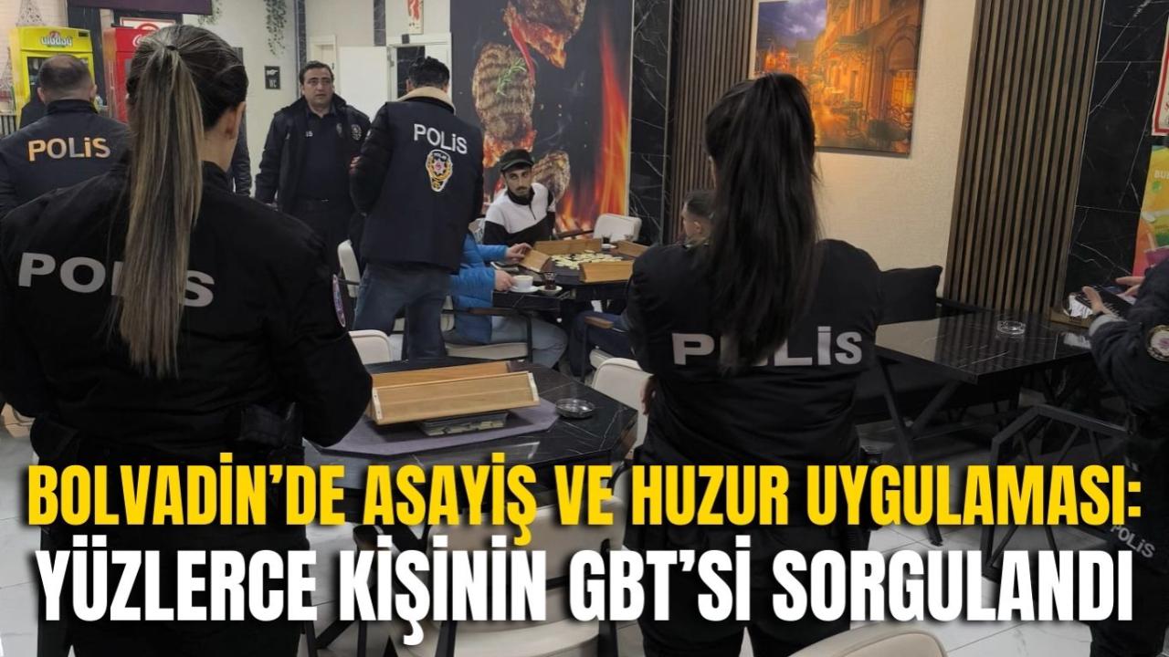 Afyon Bolvadin’de Asayiş ve Huzur Uygulaması: Yüzlerce Kişinin GBT’si Sorgulandı