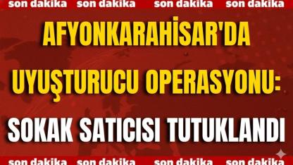 Afyon'da Uyuşturucu Operasyonu: Sokak Satıcısı Tutuklandı
