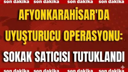Afyon'da Uyuşturucu Operasyonu: Sokak Satıcısı Tutuklandı