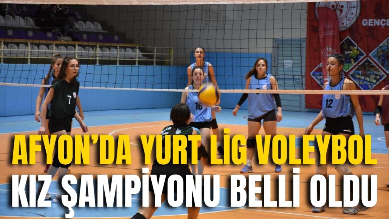 Afyonkarahisar’da Yurt Lig Voleybol Kız Şampiyonu Belli Oldu