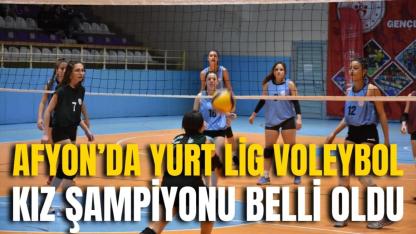 Afyonkarahisar’da Yurt Lig Voleybol Kız Şampiyonu Belli Oldu