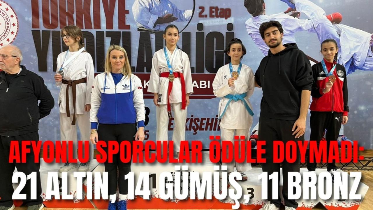 Afyonlu Sporcular Ödüle Doymadı: 21 Altın, 14 Gümüş, 11 Bronz