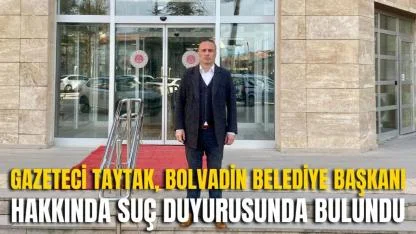 Gazeteci Taytak, Bolvadin Belediye Başkanı Hakkında Suç Duyurusunda Bulundu