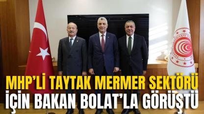 MHP’li Taytak Mermer Sektörü İçin Bakan Bolat’la Görüştü