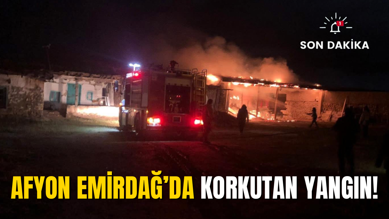 Afyon Emirdağ’da Korkutan Yangın: Alevler Yükseldi