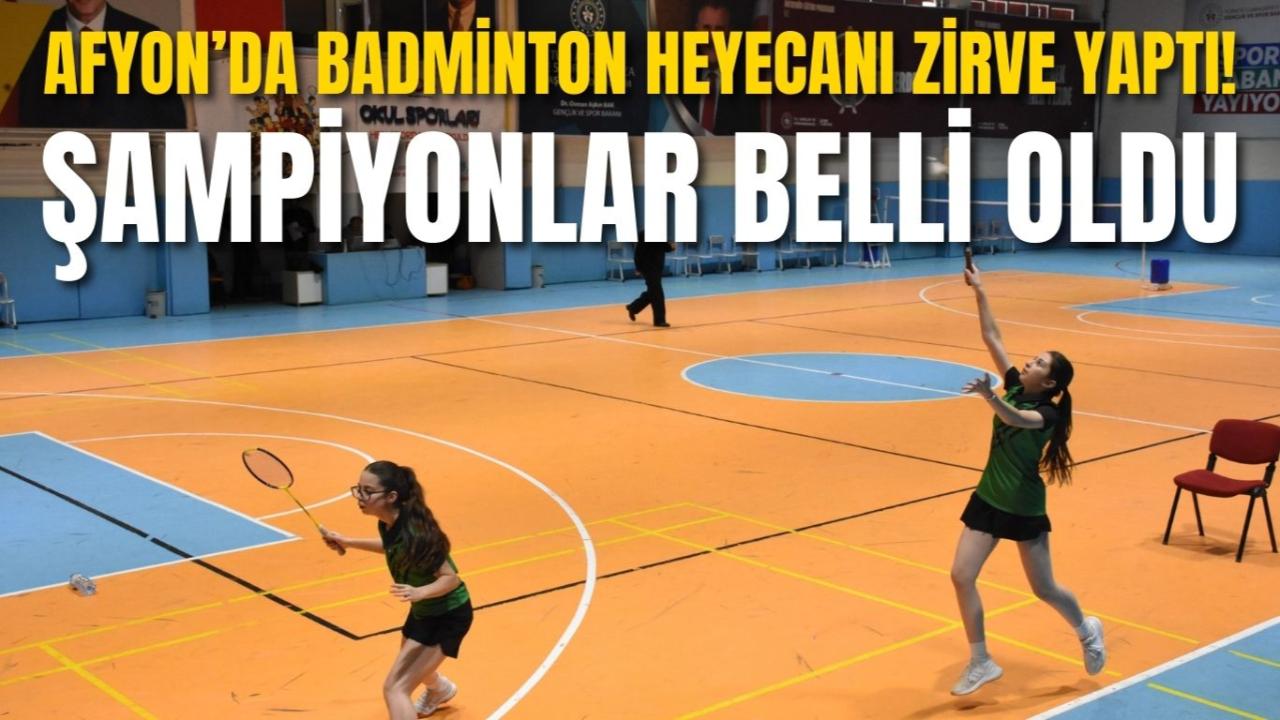 Afyon’da Badminton Heyecanı Zirve Yaptı! Şampiyonlar Belli Oldu