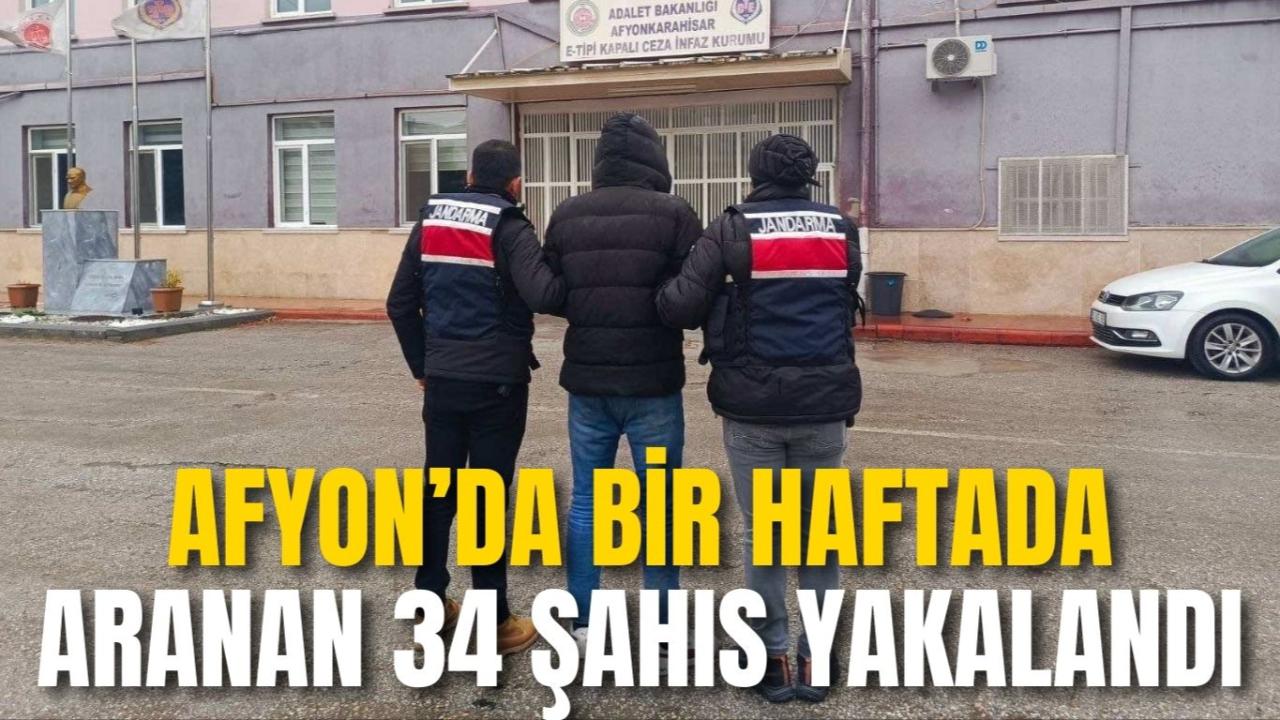 Afyon’da Bir Haftada Aranan 34 Şahıs Yakalandı