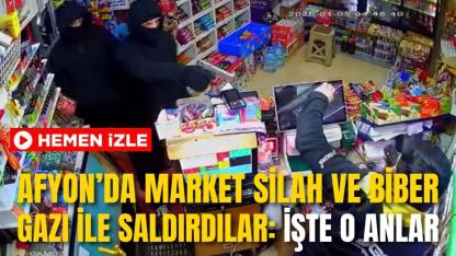 Afyon’da Market Sahibine Silah ve Biber Gazı ile Saldırdılar: İşte O Anlar