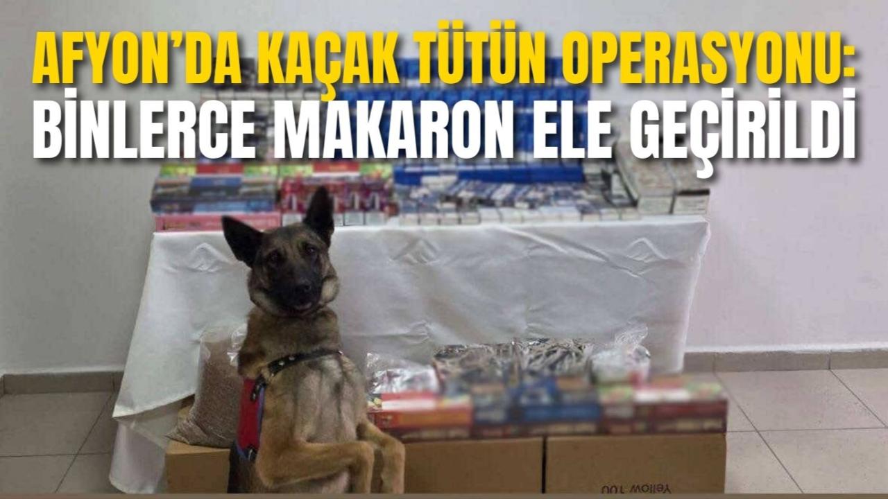 Afyonkarahisar’da Kaçak Tütün Operasyonu: Binlerce Makaron Ele Geçirildi