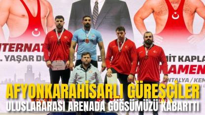 Afyonkarahisarlı Güreşçiler Uluslararası Arenada Göğsümüzü Kabarttı