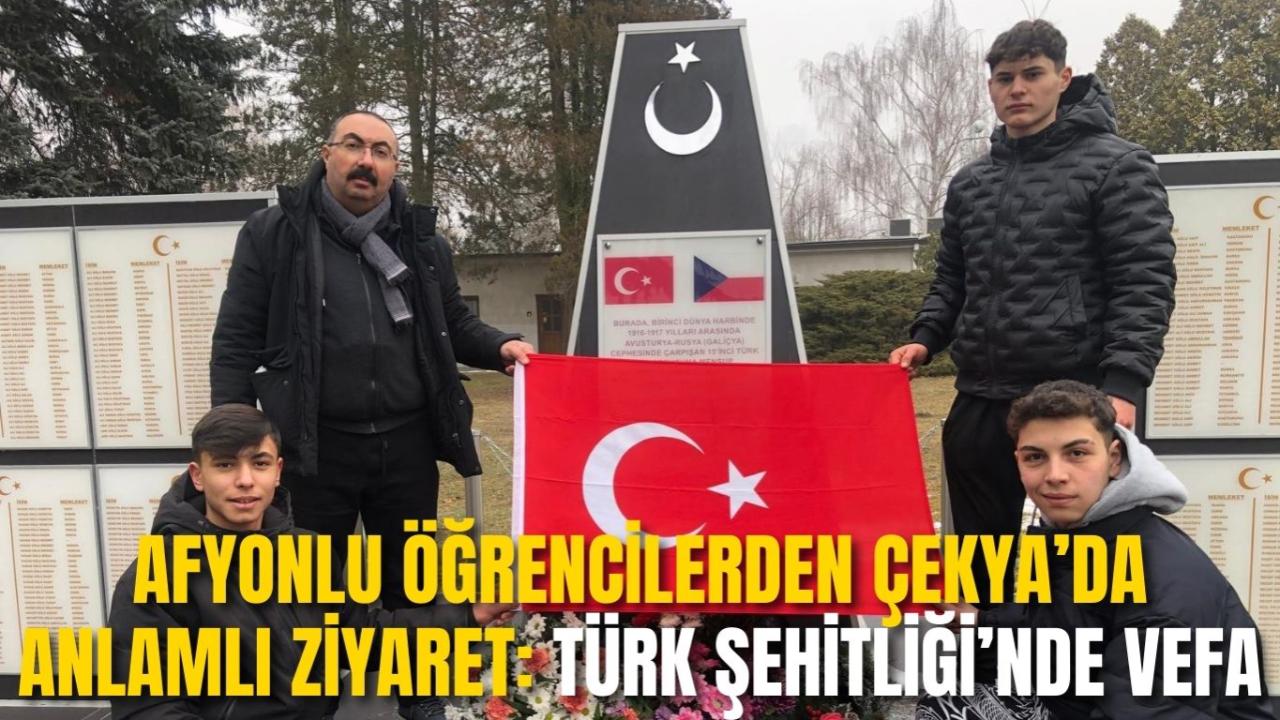 Afyonlu Öğrencilerden Çekya’da Anlamlı Ziyaret: Türk Şehitliği’nde Vefa