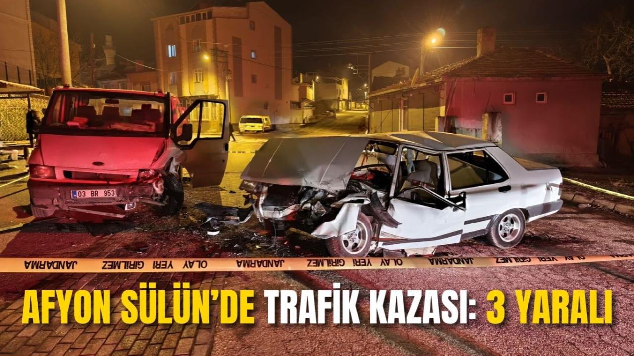 Afyon Sülün’de Trafik Kazası: 3 Yaralı