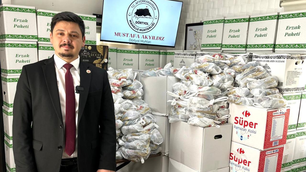Afyon Dörtyol Mahallesi’nde Ramazan Dayanışması: İhtiyaç Sahibi Ailelere Gıda Yardımı