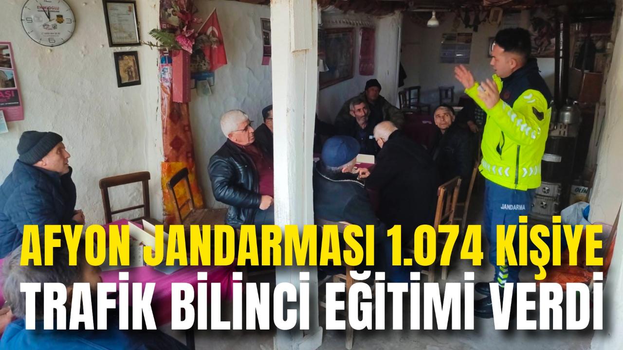 Afyon Jandarması 1.074 Kişiye Trafik Bilinci Eğitimi Verdi