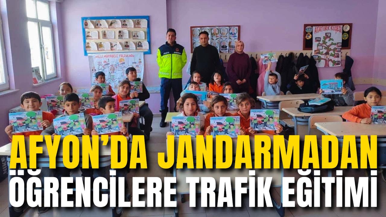Afyon’da Jandarmadan Öğrencilere Trafik Eğitimi: Güvenli Geçiş Noktaları ve Kurallar Anlatıldı