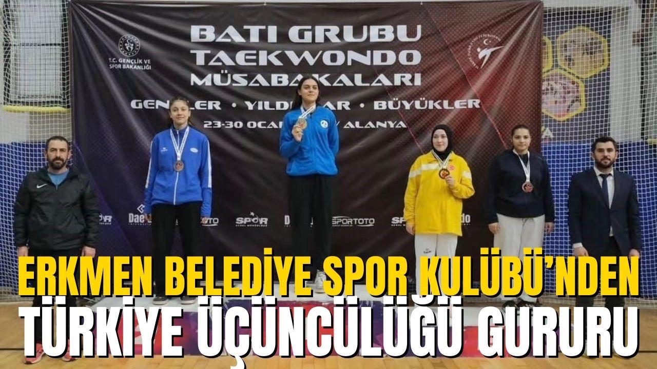 Erkmen Belediye Spor Kulübü’nden Türkiye Üçüncülüğü Gururu