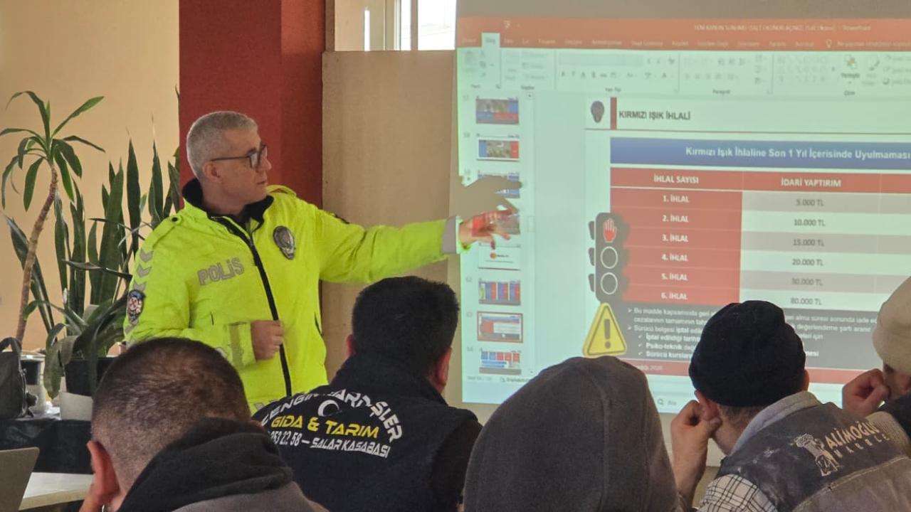 Afyon’da Mermer İşçilerine Trafik Güvenliği Eğitimi Verildi