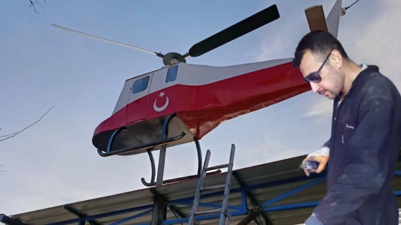Sanayi Sitesinde Ustalık Harikası: Bolvadinli Kardeşlerden Görenleri Şaşırtan Helikopter!